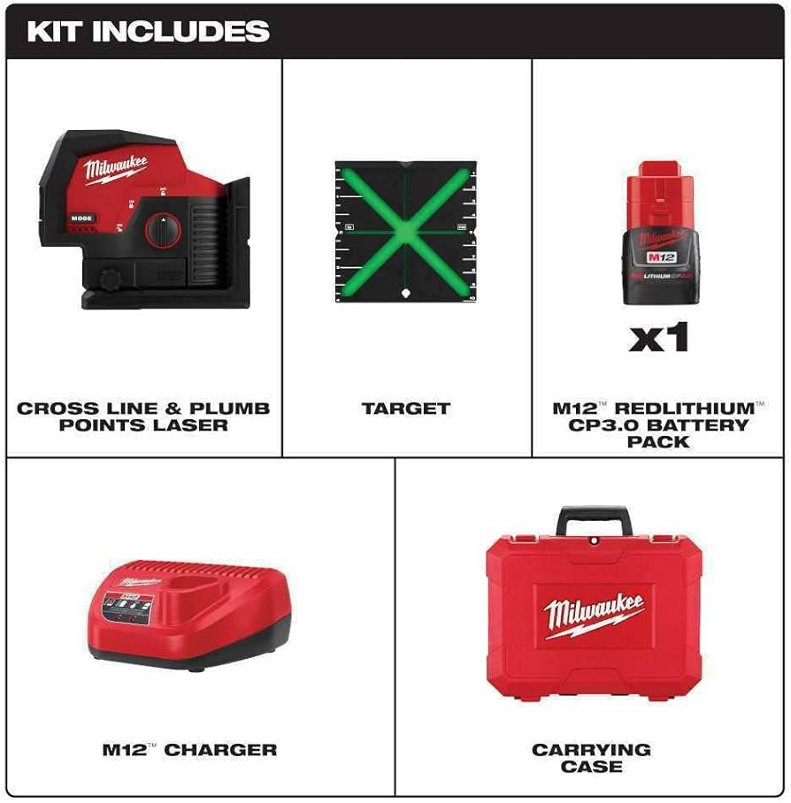 Milwaukee M12 Green Cross Line Laser 3622 Review