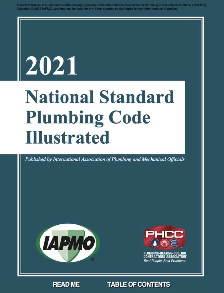 Minumum Water Service Cover National Plumbing Code 5 23-3.15