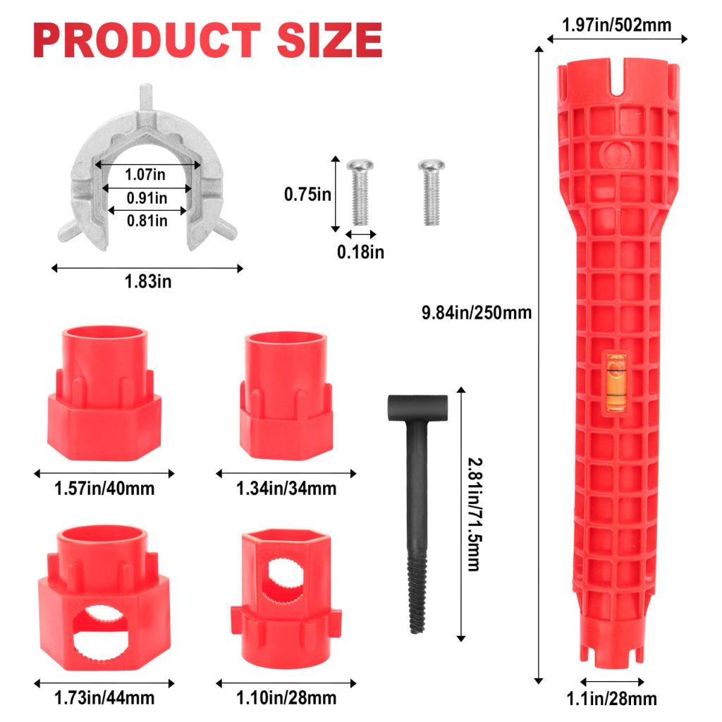 Multi-Functional Plumbing Wrench For Under-Sink Faucet Installation And Removal