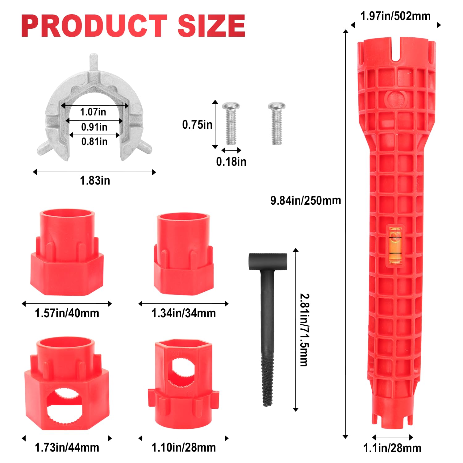 Master Multi-Functional Plumbing Wrench For Under-Sink Faucet Installation And Removal
