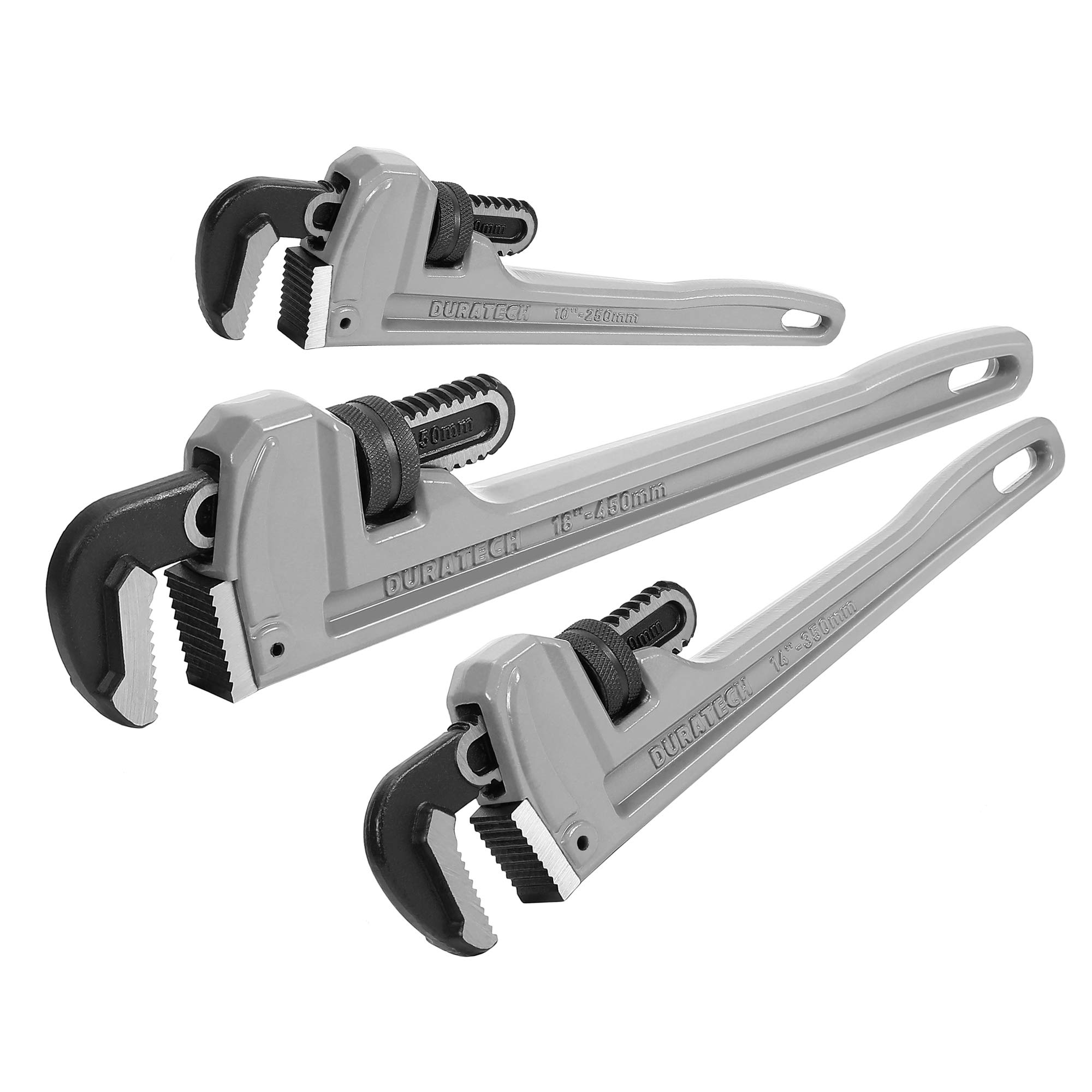 Top Piece Heavy Duty Aluminum Plumber Straight Pipe Wrench Set Guide