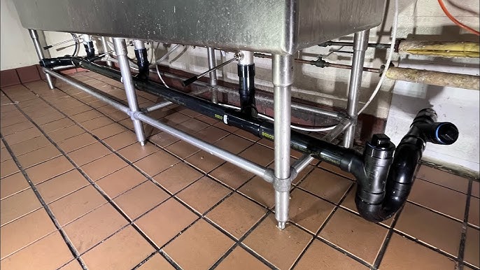 How to Plumb In A Open Drain 3 Bay Sink Setup