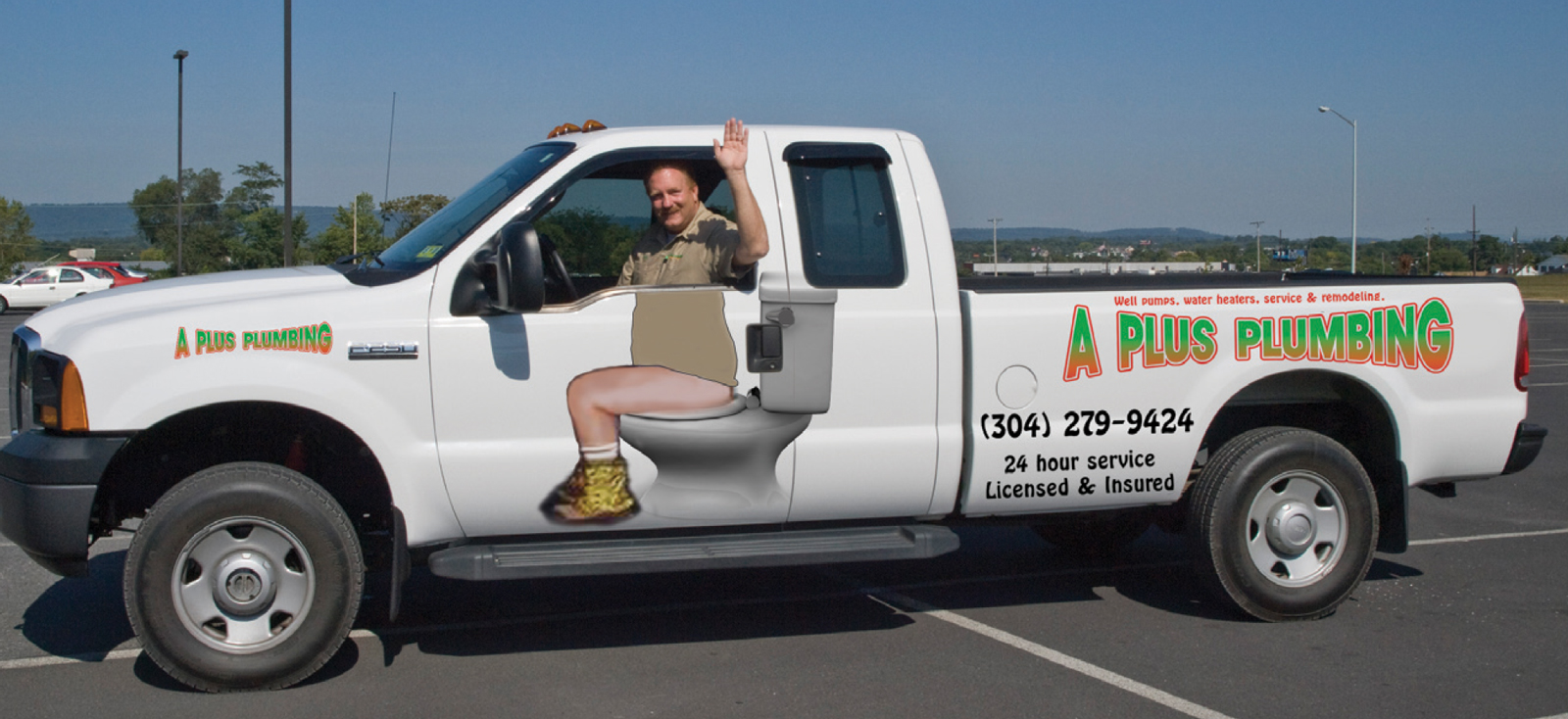 Plumber Joke Man Finds Plumbers Truck In Drive Way