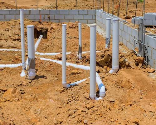 Plumbing Is Installed In 3 Different Stages Of Construction