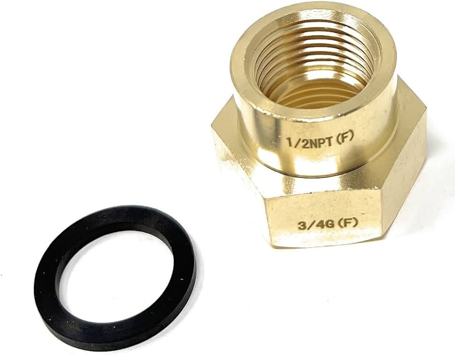 Plumbing Nut 3/4 Female to 1/2 Female Guide