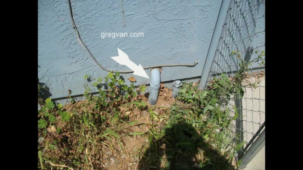 Plumbing Waste Drain Pipes Sticking Out Of Exterior Walls