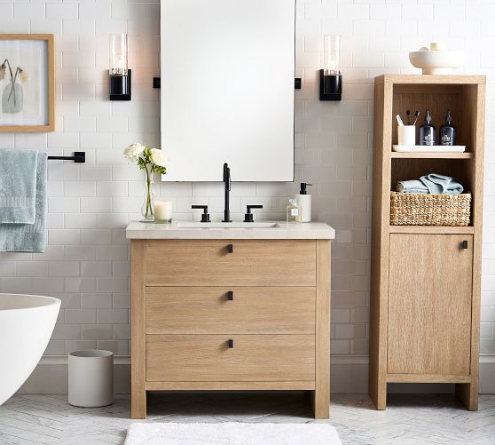 Pottery Barn Mason Single Console Vanity Plumbing Hook Up Guide