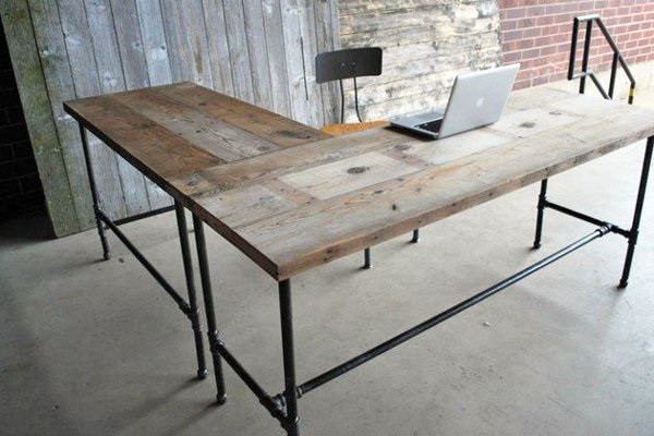 Refurbished Industrial Furniture Made Out Of Plumbing Pipes Etc