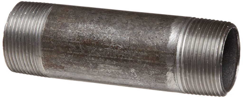 1 X 17 Black Steel Plumbing Pipe Nipple