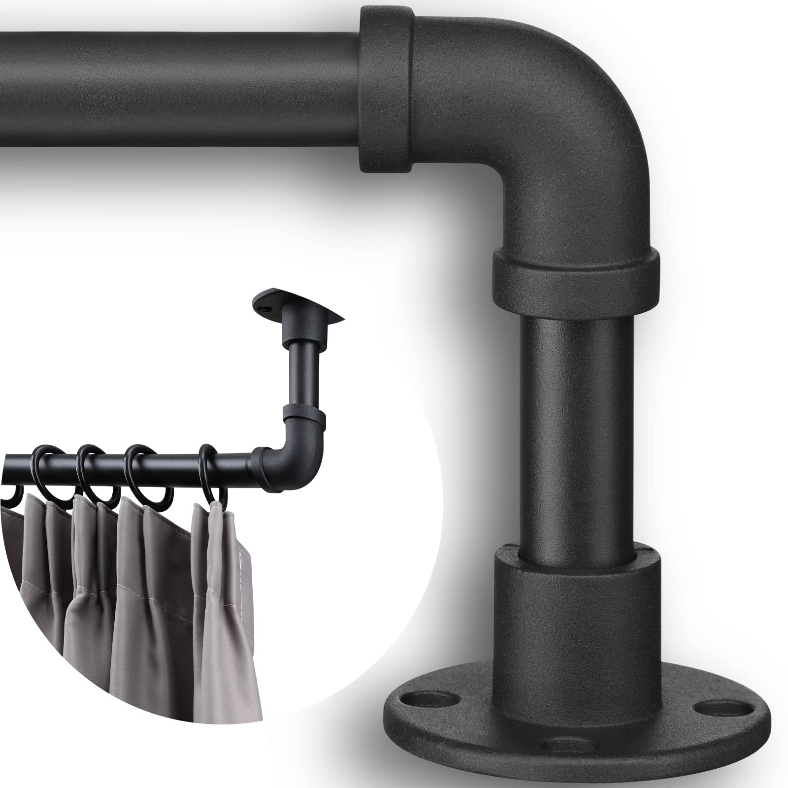 1.5 Dia Curtain Rod: Modern Plumbing Pipe Look Guide