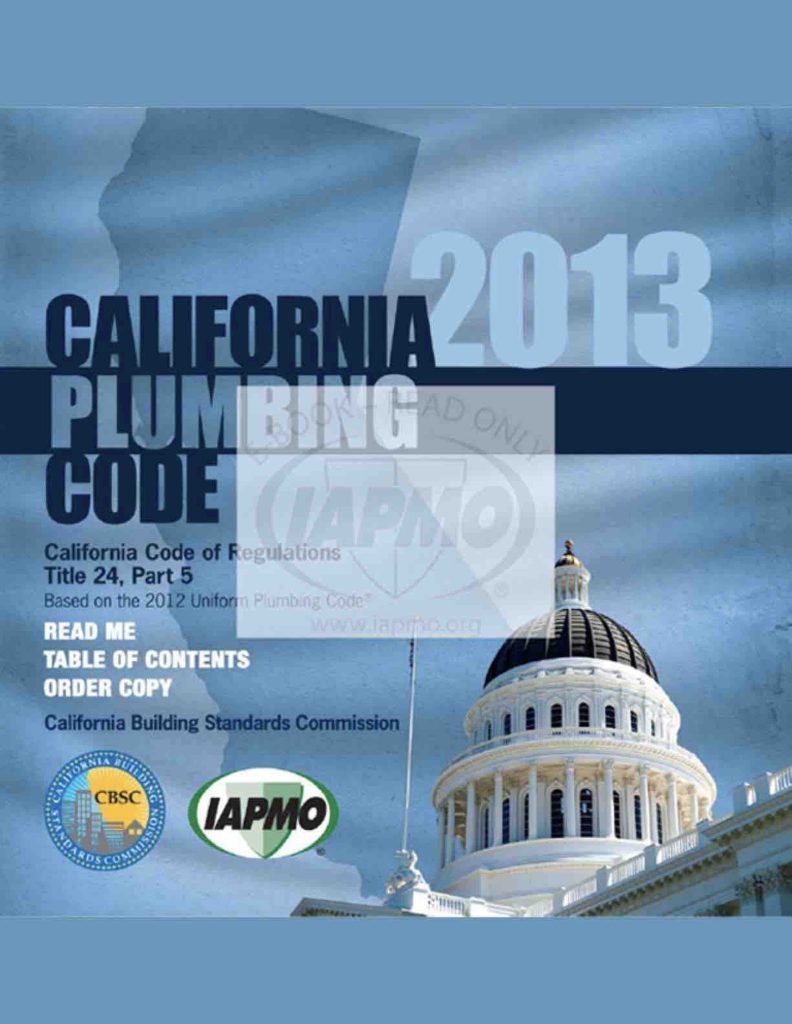 2013 California Plumbing Code Fixture Units To Gpm