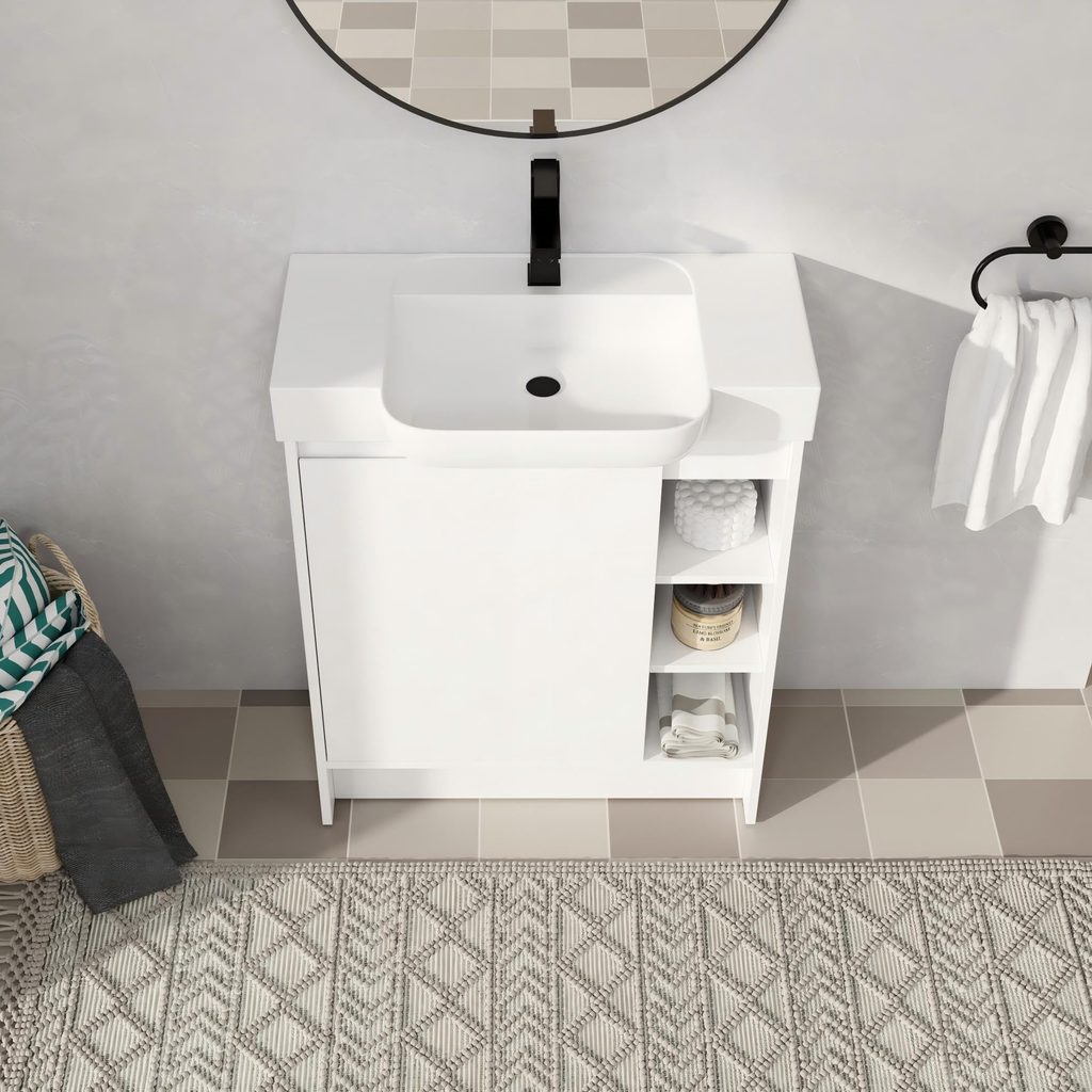 28 Inch Bathroom Vanity With Floor Plumbing Opening