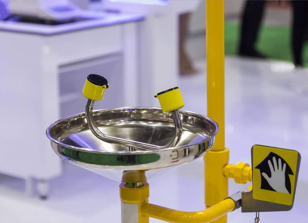 Is a Plumbed Eyewash Station Portable? True or False?