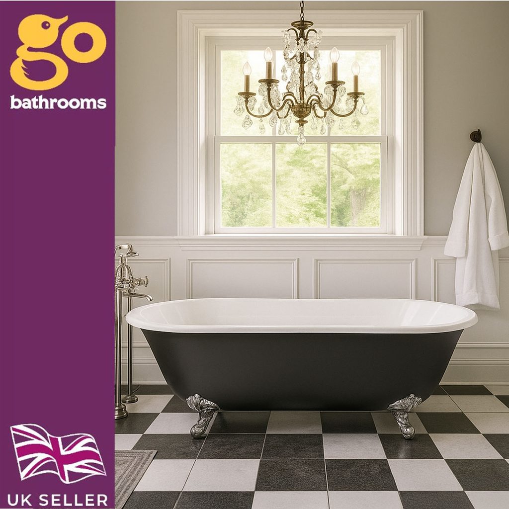 Acrylic Clawfoot Double Ended Bath Tub Plumbing Parts