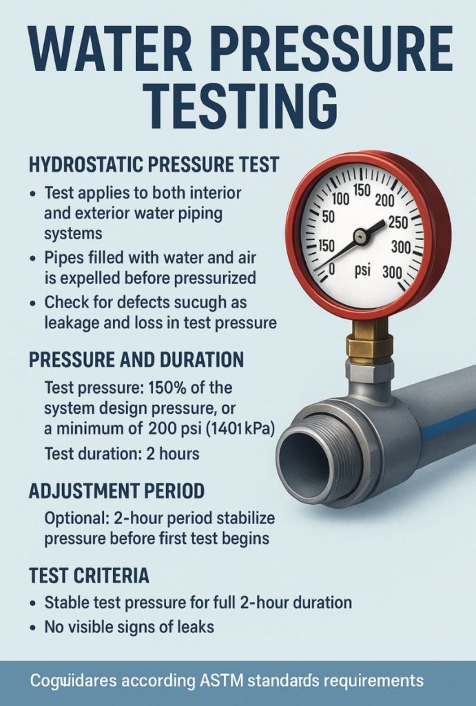 Standard Method For Pressure Testing Metal Plumbing Pipes Astm