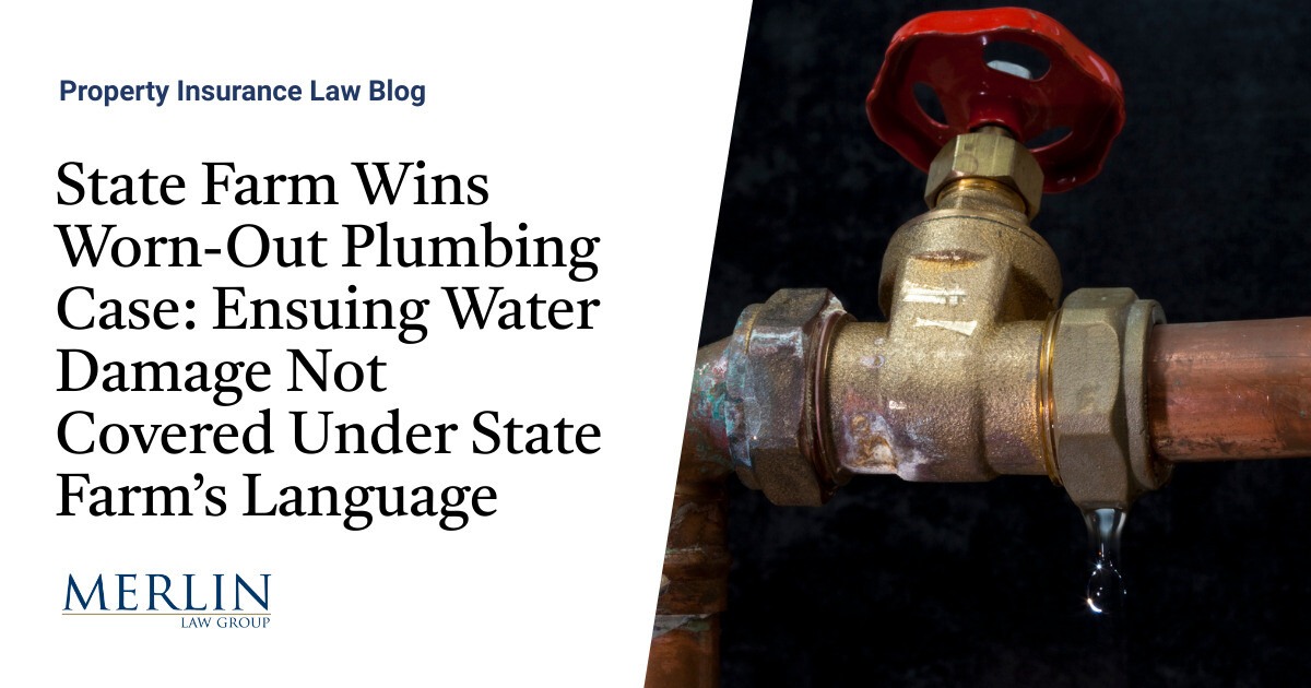 State Farm Insurance Cover Main Water Line Plumbing Break?