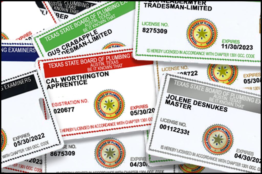 Texas State Board Of Plumbing Examiners Apprentice Card Renewal