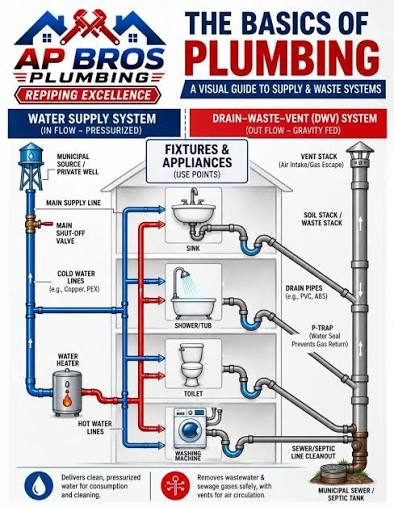 The Various Components Of Plumbing Water Supply System Are Explained