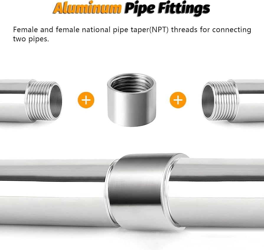 Aluminum Male To Female Thread Plumbing Pipe Coupler