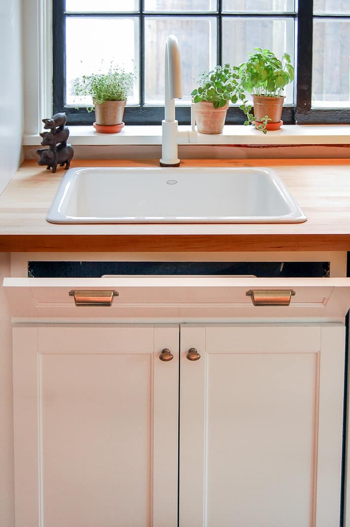 Stop Moving Plumbing: Cut Out Drawer Guide