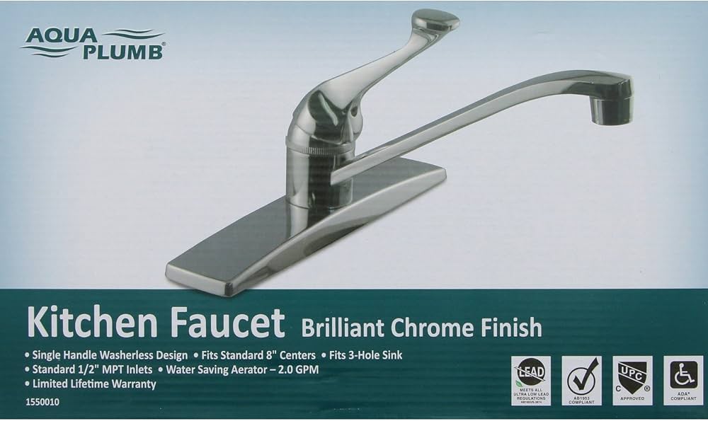 Aqua Plumb Single Handle Washerless Kitchen Faucet 600000