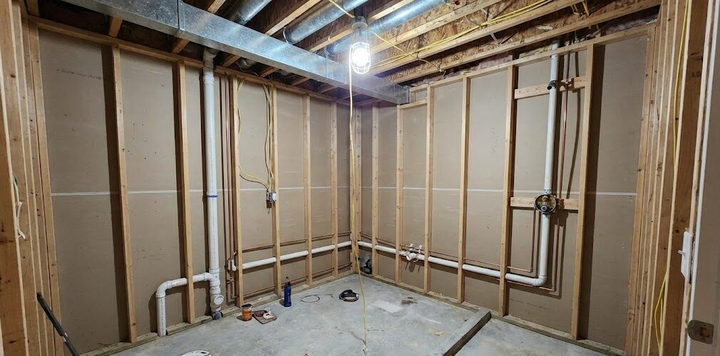 Basement Bathroom Plumbing Layout Tie In To Main