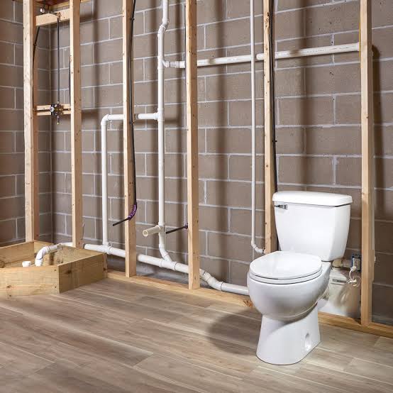 Basement Toilet Plumbing And Clean Out Above Grade
