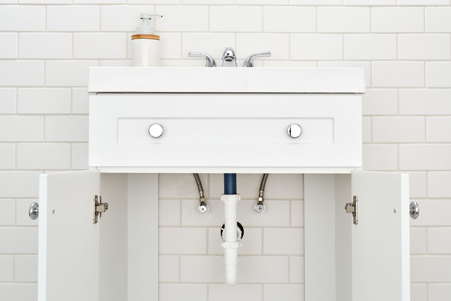 Bathroom Vanity Has Plumbing Through Back? Fix It