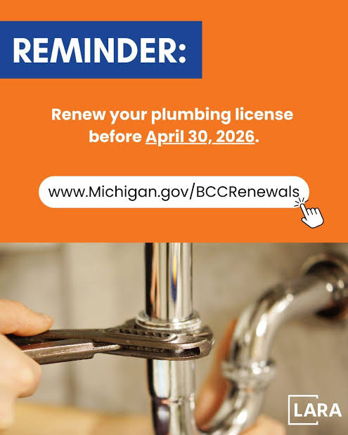 CE Requirements To Renew A Mi Plumber License
