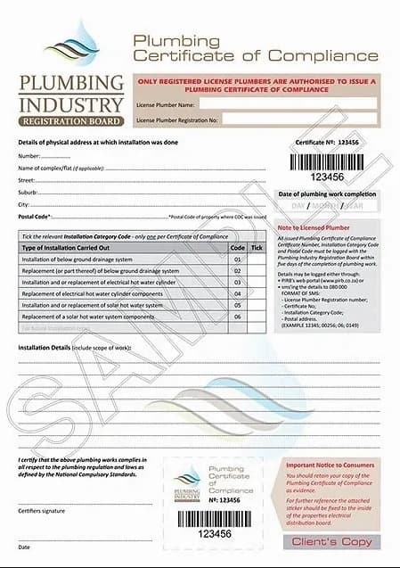 Certificate of Compliance for Plumbing: A US Guide