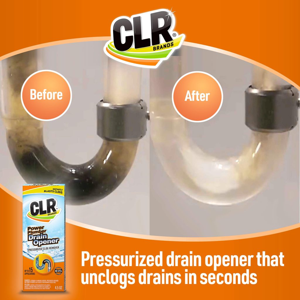 Clr Power Plumber Pressurized Drain Opener Plunger Kit