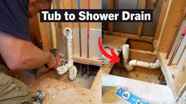 Connect Center Drain Tub To Right Drain Plumbing