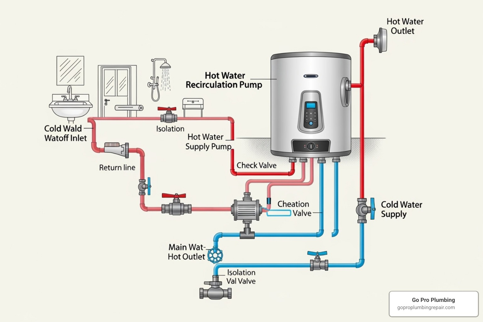 Correct Plumbing For Hot Water From Pressure Pump