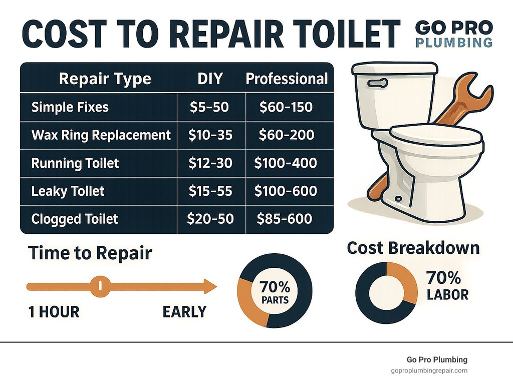 Cost For Plumber To Pull And Reset Toilet